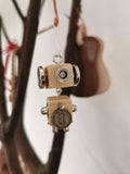 Glyph – Letter Medallion Double-Sided Steampunk Robot Charm