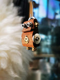 Pogo – Telescope Eyes & Happy Badge Single-Sided Steampunk Robot Charm