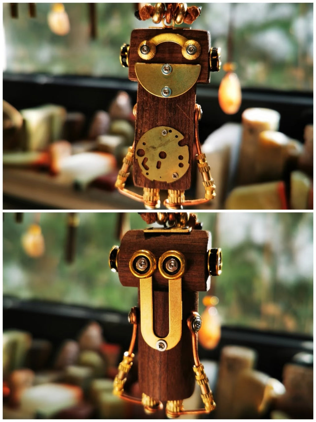 Tempo – Clockwork Dial Double-Sided Steampunk Robot Charm