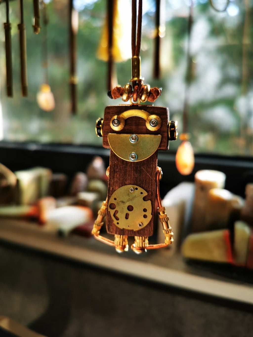 Tempo – Clockwork Dial Double-Sided Steampunk Robot Charm