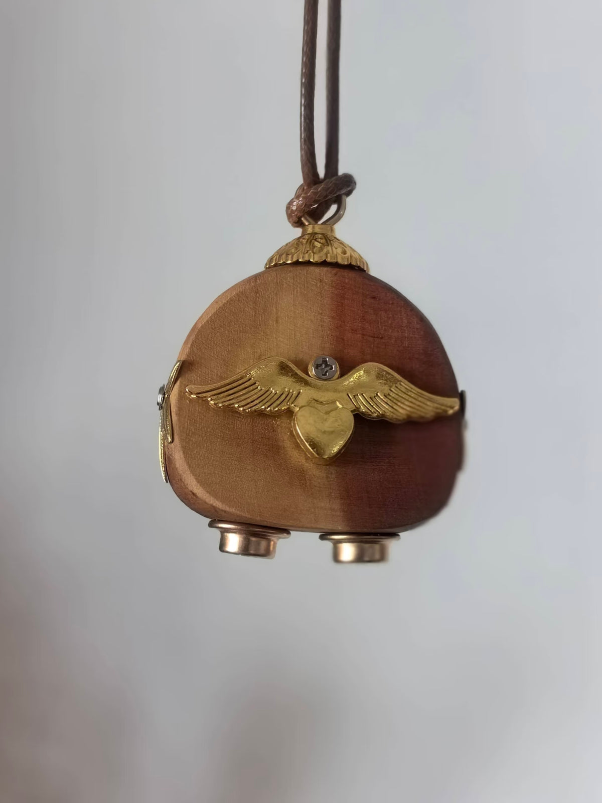 Ollie – Spiral Eyes & Golden Cheeks Single-Sided Steampunk Robot Charm